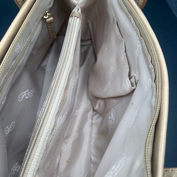 VTG Gold Fossil Sedona Saddle Shoulder bag - Picture 11 of 12